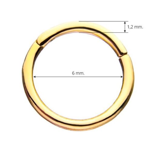 Aro de oro macizo 14 Kt. con cierre de bisagra - Imagen 2