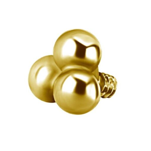 Trinity de acero quirúrgico con baño de oro de 24 Kt.