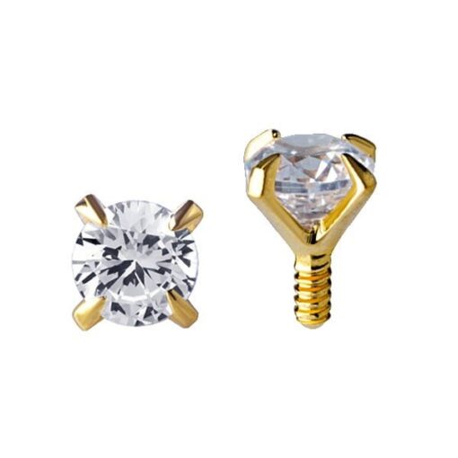 Piercing de oro macizo 18 Kt. con 1 Swarovski®