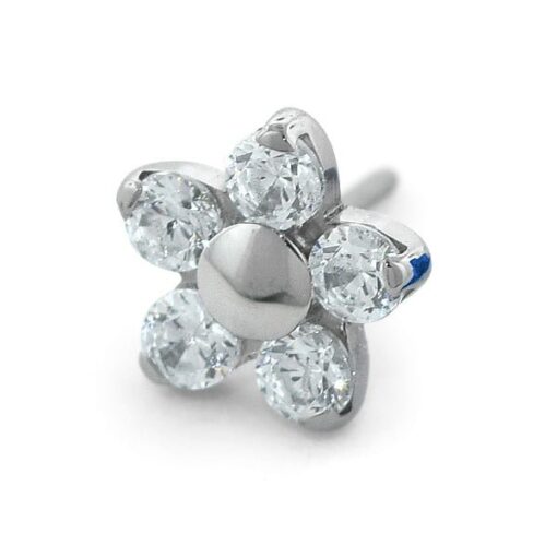 Piercing de titanio con forma de flor