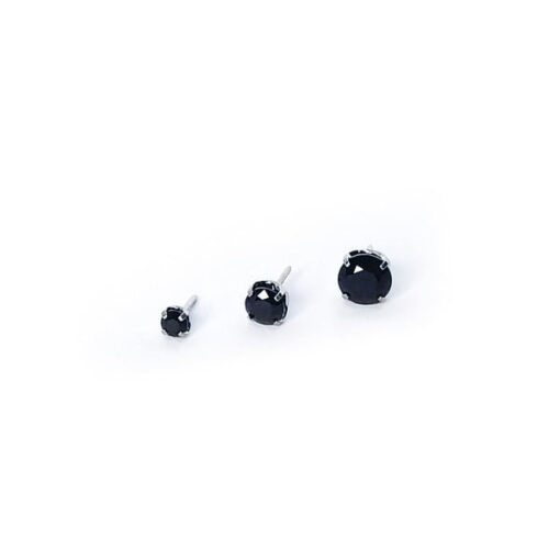 Piercing de titanio con Swarovski® negro y corte brillante