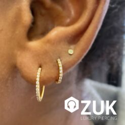 Alternative view of Top de oro macizo 18 Kt. con 1 Swarovski®