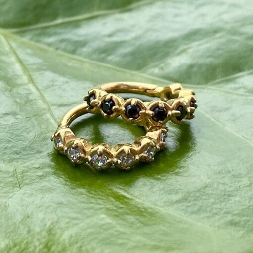 Aro con baño de oro 24 Kt. y Zirconias - Imagen 3