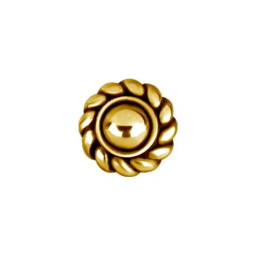 Top con baño de oro 24 Kt. estilo tribal con un sol