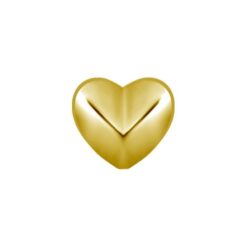 Top con baño de oro 24 Kt. con forma de corazón