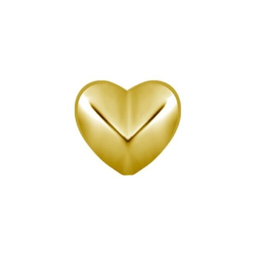 Top con baño de oro 24 Kt. con forma de corazón