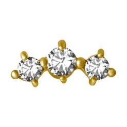 Top con baño de oro 24 Kt. con 3 Swarovski®