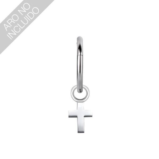 Charm de acero 316L. con una cruz - Imagen 2