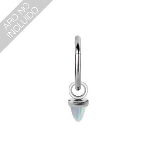 Charm de acero 316L. con 1 ópalo - Imagen 2