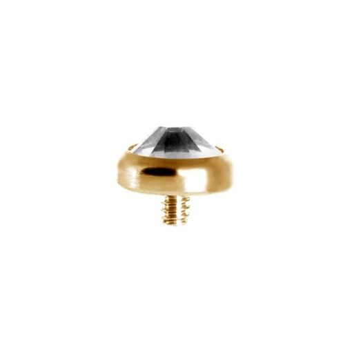 Top de oro macizo 18 Kt. con 1 Swarovski®