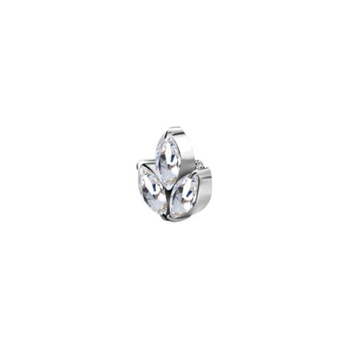 Top de acero 316L y 3 Swarovski® talla marquesa