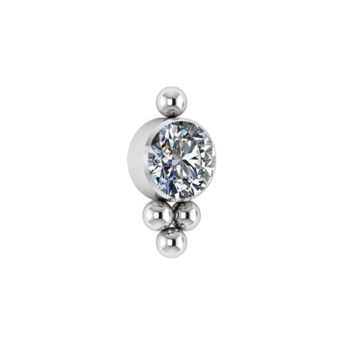 Top de titanio con 1 Swarovski® - Imagen 3