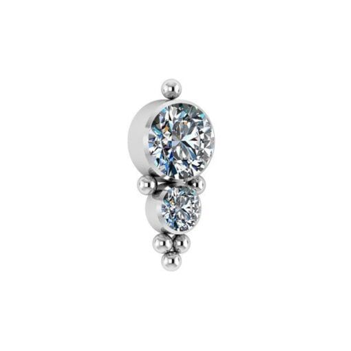 Top de titanio con 2 Swarovski®
