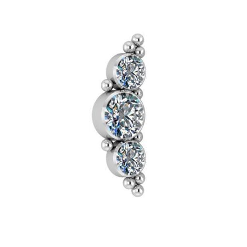 Top de titanio con 3 Swarovski®