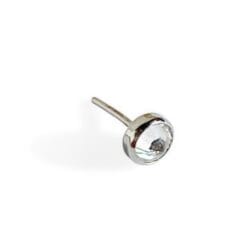 Piercing de titanio push pin con una zirconia