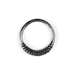 Aro étnico de acero con bisagra estilo 3