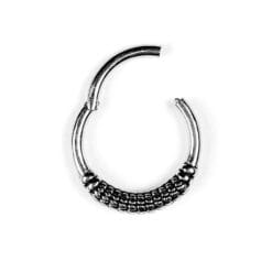 Alternative view of Aro étnico de acero con bisagra estilo 3