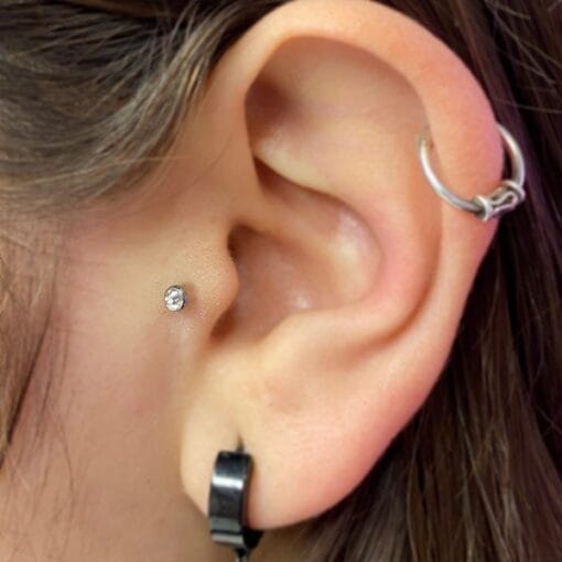 Top de titanio push pin con 1 Zirconia premium - Imagen 2