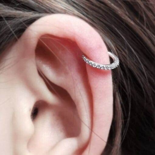 Aro de acero 316L y Zirconias de Swarovski® - Imagen 2