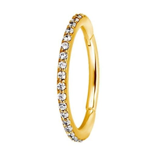 Aro con baño de oro 24 Kt. y Zirconias de Swarovski®