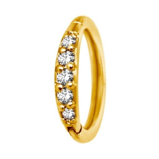 Aro con baño de oro 24 Kt. y Zirconias de Swarovski®