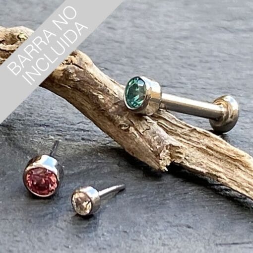 Piercing de titanio con 1 Swarovski®