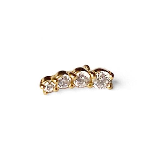 Piercing para helix de oro 24 Kt