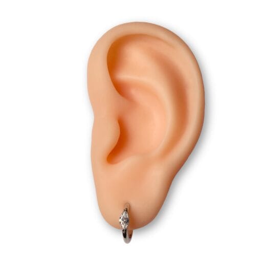 Pendientes acero quirúrgico con zirconia corte marquesa