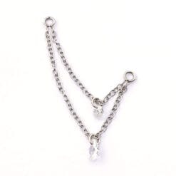 Cadena conectora doble para aros y labrets