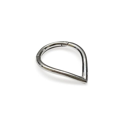 Piercing aro de acero quirúrgico con forma de V para oreja y septum
