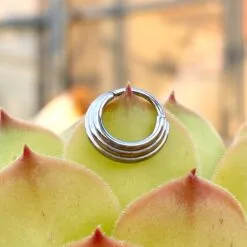 Aro clicker de acero para septum