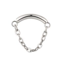 Piercing hélix de titanio con cadena